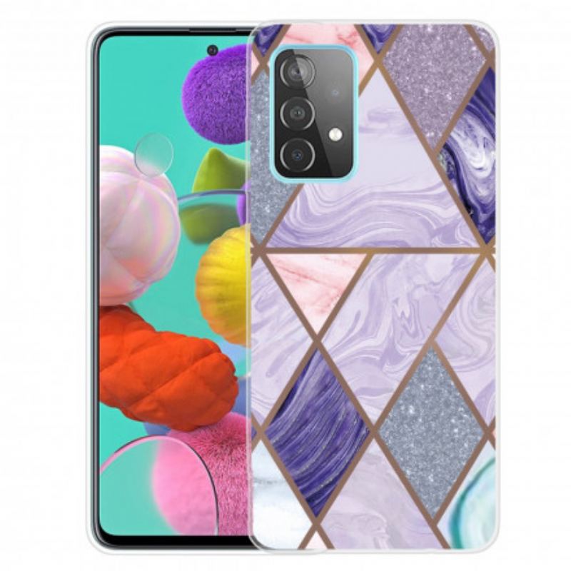 Coque Samsung Galaxy A32 4G Marbre Géométrique Variable