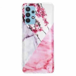 Coque Samsung Galaxy A32 4G Marbrée Fleurs de Prunier