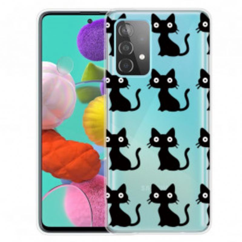 Coque Samsung Galaxy A32 4G Multiples Chats Noirs