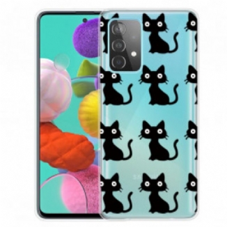 Coque Samsung Galaxy A32 4G Multiples Chats Noirs