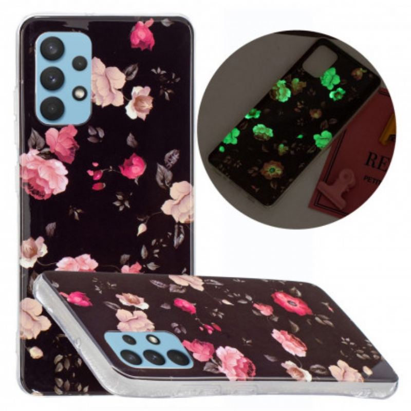 Coque Samsung Galaxy A32 4G Série Floralies Fluorescente