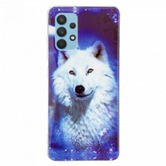 Coque Samsung Galaxy A32 4G Série Loup Fluorescente