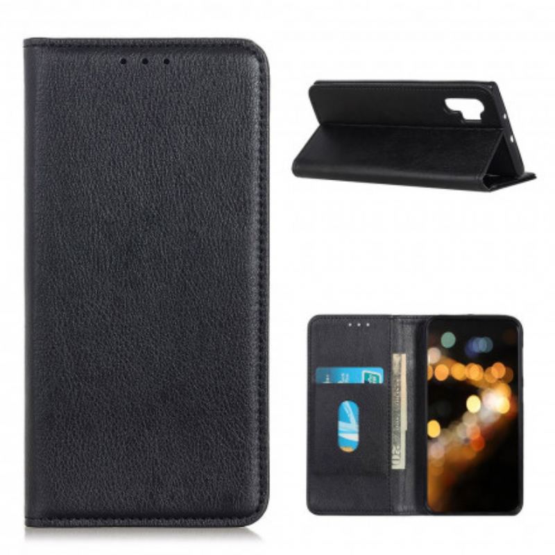 Flip Cover Samsung Galaxy A32 4G Cuir Litchi Fendu Élégance