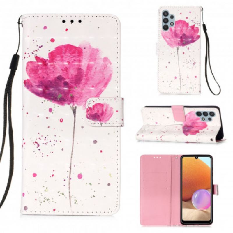 Housse Samsung Galaxy A32 4G Coquelicot Aquarelle