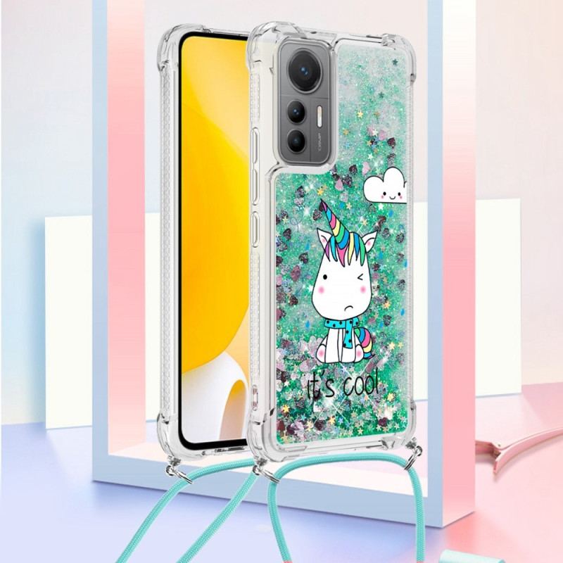 Coque Xiaomi 12 Lite à Cordon Licornes