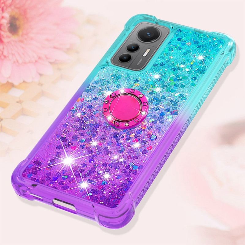 Coque Xiaomi 12 Lite Paillettes Anneau-Support