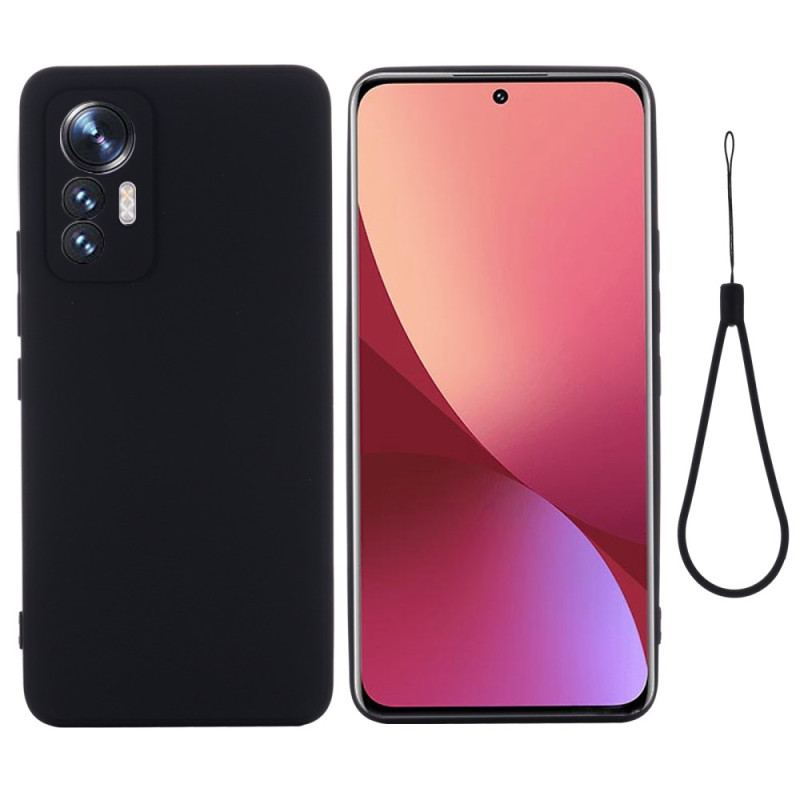 Coque Xiaomi 12 Lite Silicone Liquide à Lanière