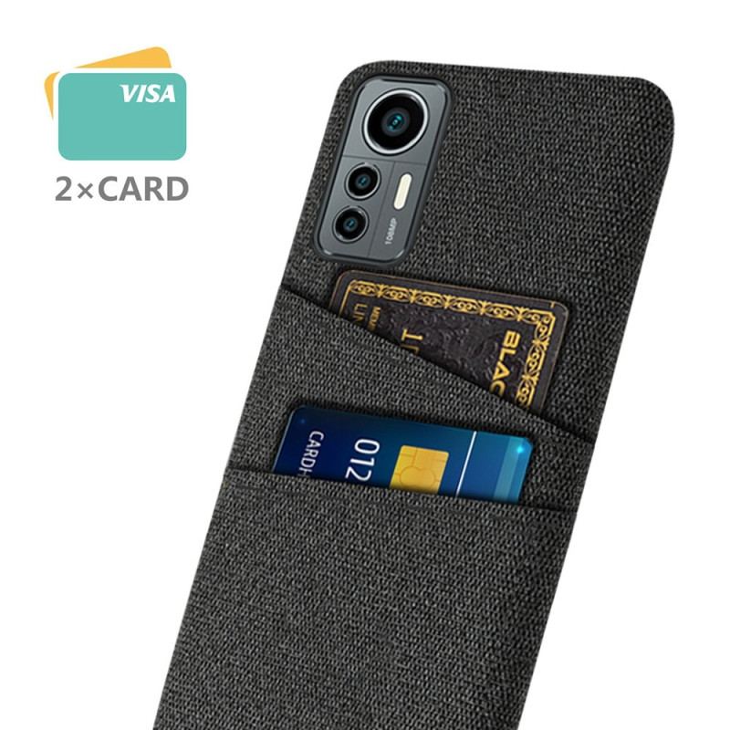 Coque Xiaomi 12 Lite Tissu Porte-Cartes