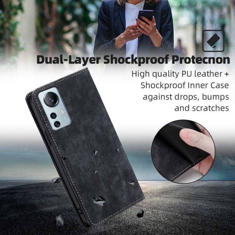 Flip Cover Xiaomi 12 Lite Style Cuir Rétro