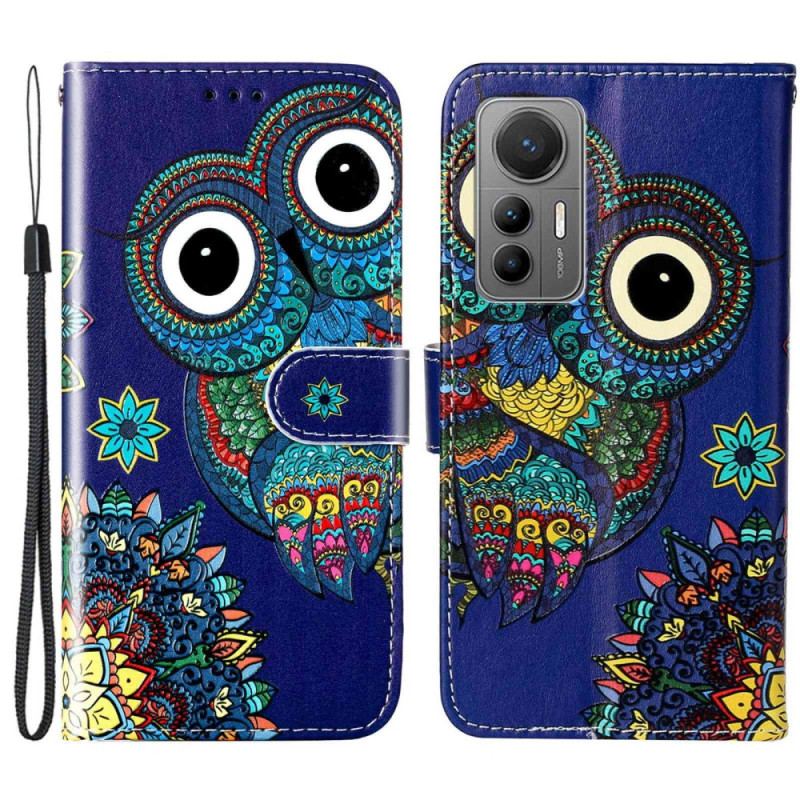 Housse Xiaomi 12 Lite Hibou à Lanière