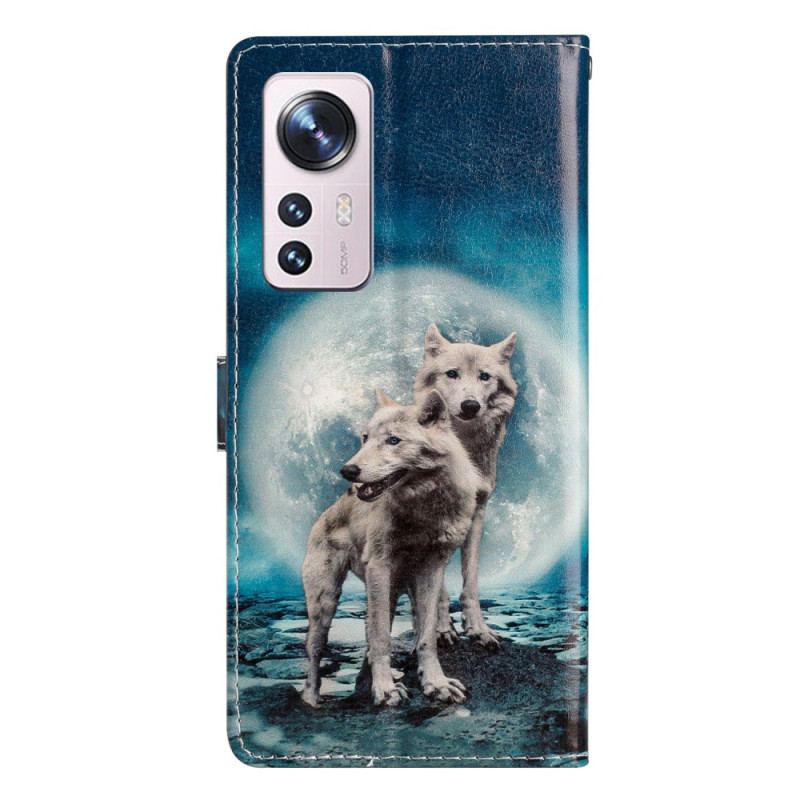 Housse Xiaomi 12 Lite Loup à Lanière