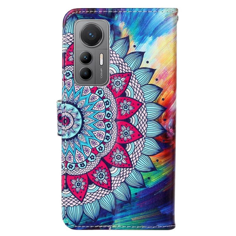 Housse Xiaomi 12 Lite Mandala Coloré à Lanière