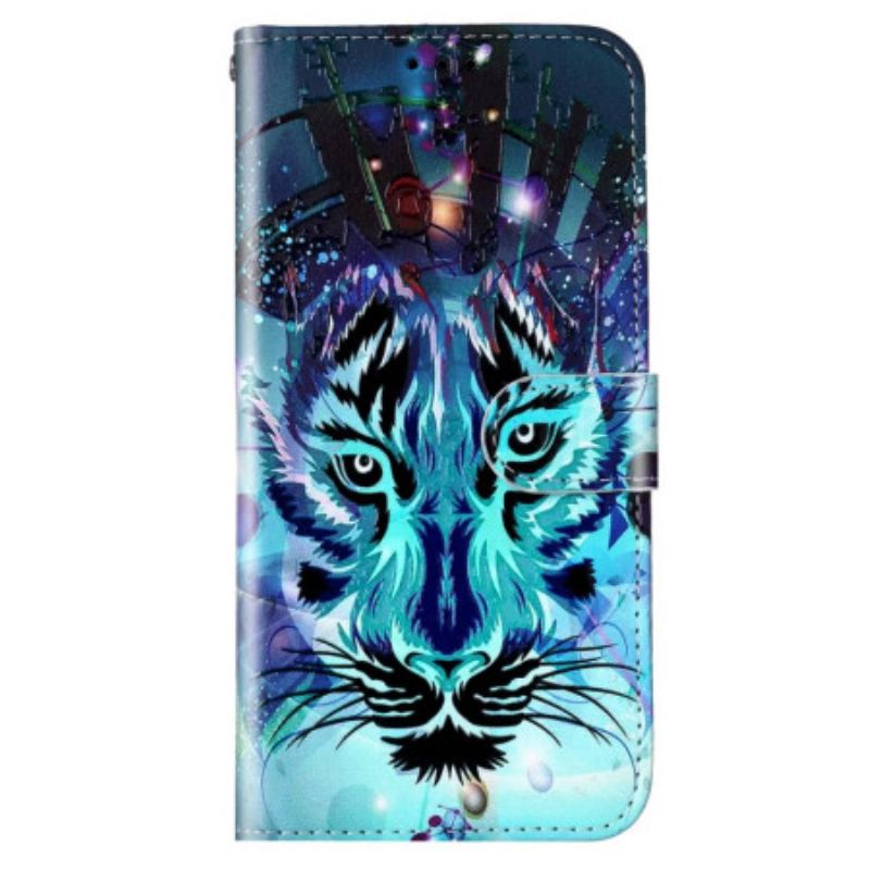 Housse Xiaomi 12 Lite Tigre avec Lanière