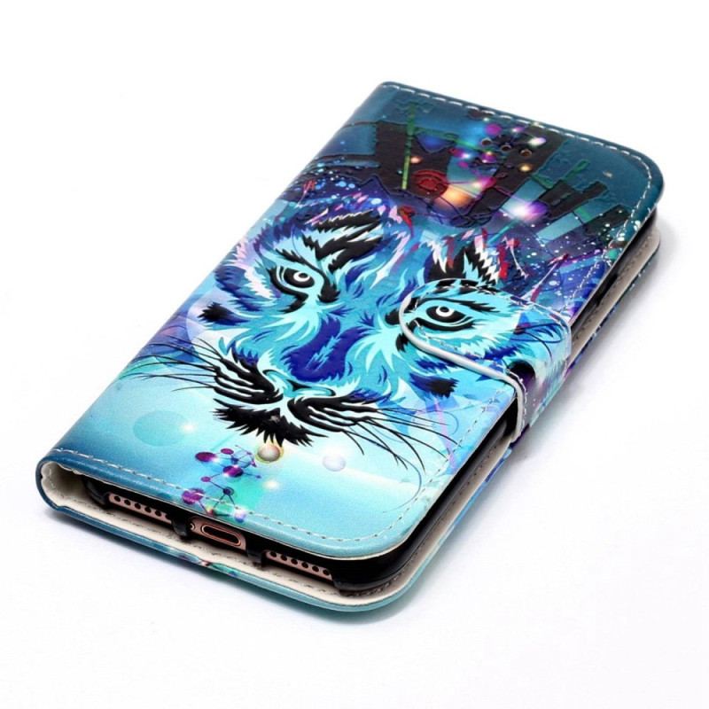 Housse Xiaomi 12 Lite Tigre avec Lanière