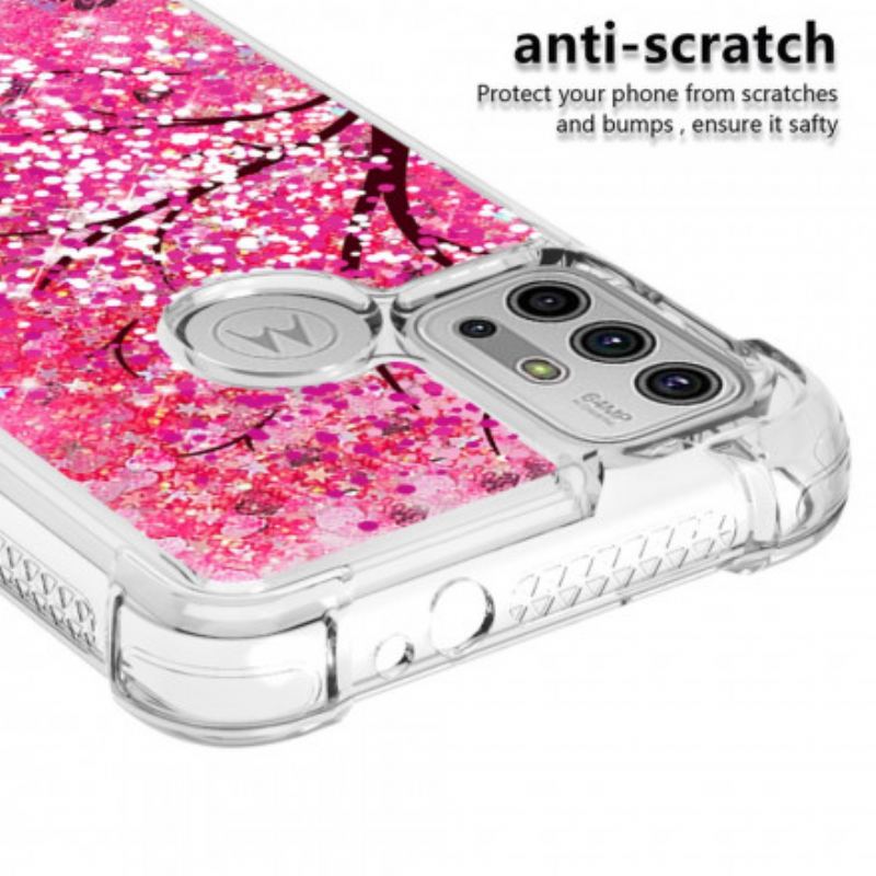 Coque Moto G30 / Moto G10 Arbre Paillettes