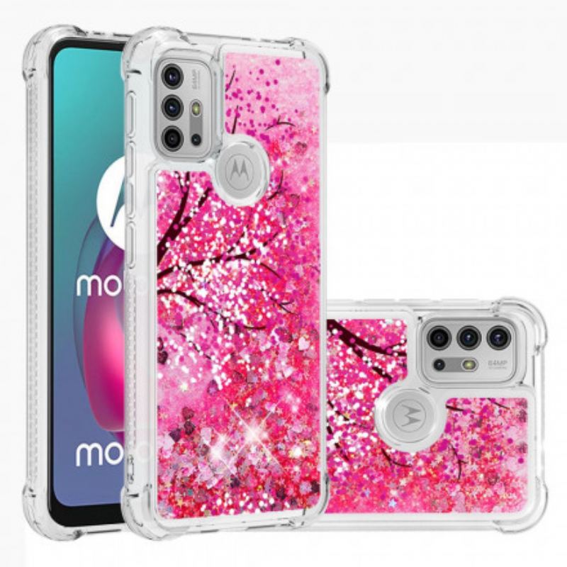 Coque Moto G30 / Moto G10 Arbre Paillettes