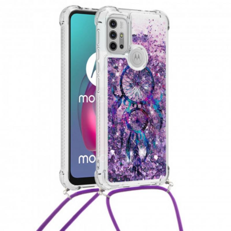 Coque Moto G30 / Moto G10 à Cordon Paillettes Attrape Rêves