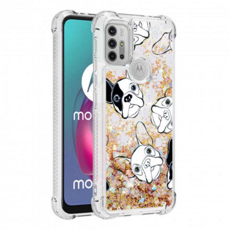 Coque Moto G30 / Moto G10 Mr Chien Paillettes