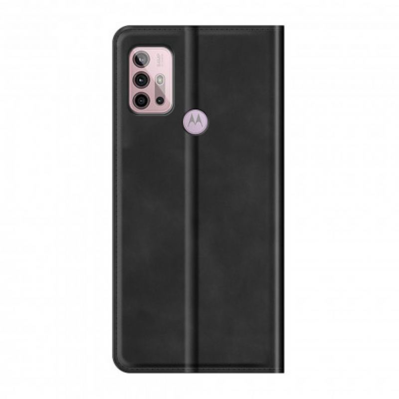 Flip Cover Moto G30 / Moto G10 Effet Cuir Douceur Soie