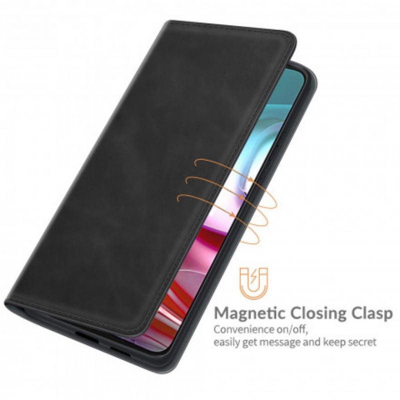 Flip Cover Moto G30 / Moto G10 Effet Cuir Douceur Soie