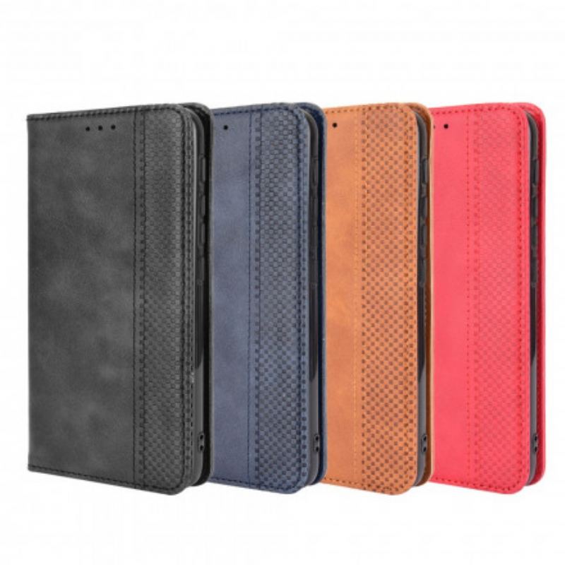 Flip Cover Moto G30 / Moto G10 Effet Cuir Vintage Stylisé