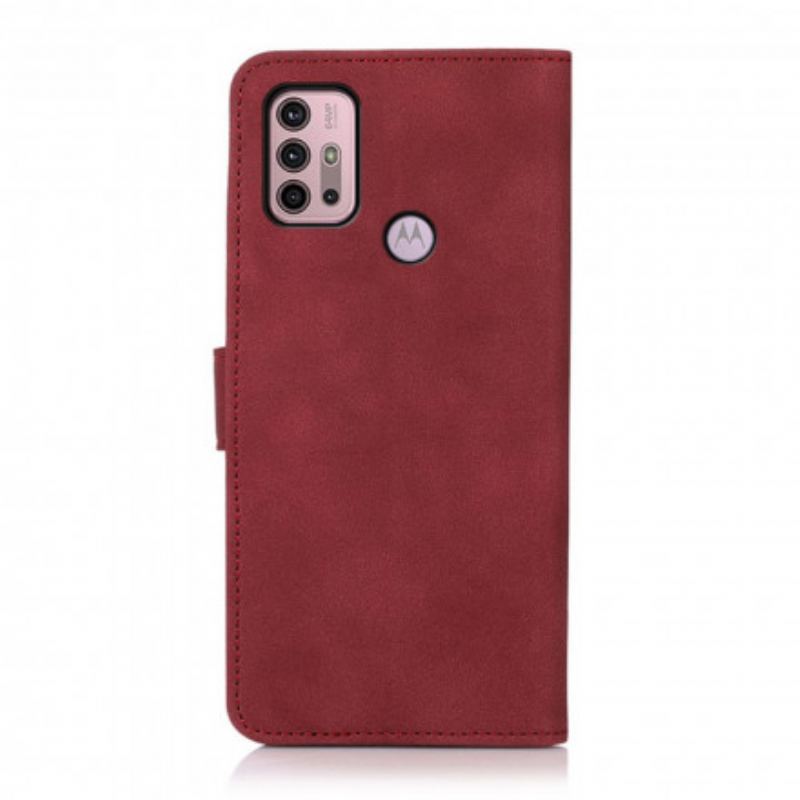 Housse Moto G30 / Moto G10 Effet Cuir Texturé KHAZNEH