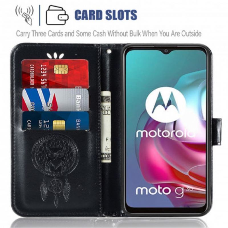 Housse Moto G30 / Moto G10 Hibou Rêveur