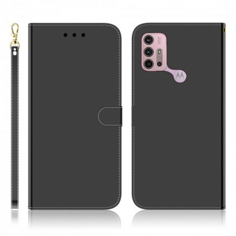 Housse Moto G30 / Moto G10  Simili Cuir Couverture Miroir