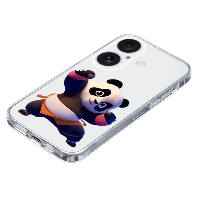 Coque iPhone 16 Bord Transparent Panda