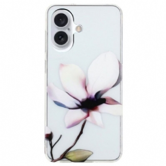 Coque iPhone 16 Fleur Blanche