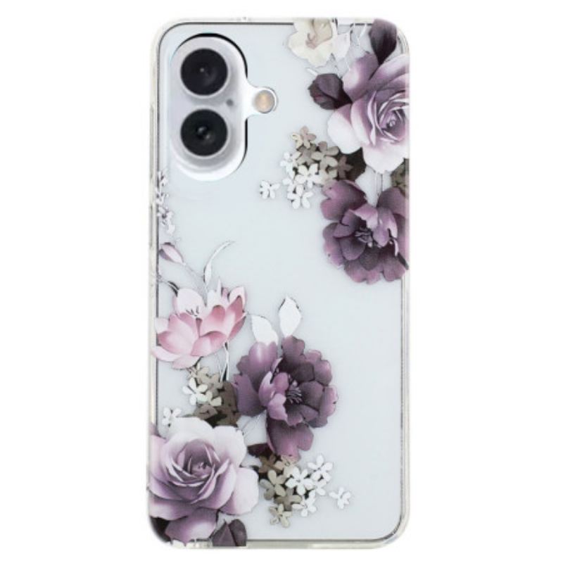 Coque iPhone 16 Pivoines