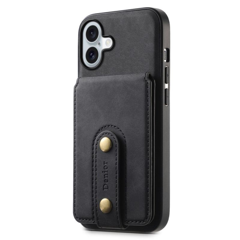 Coque iPhone 16 Support et Porte-Cartes Détachable DENIOR