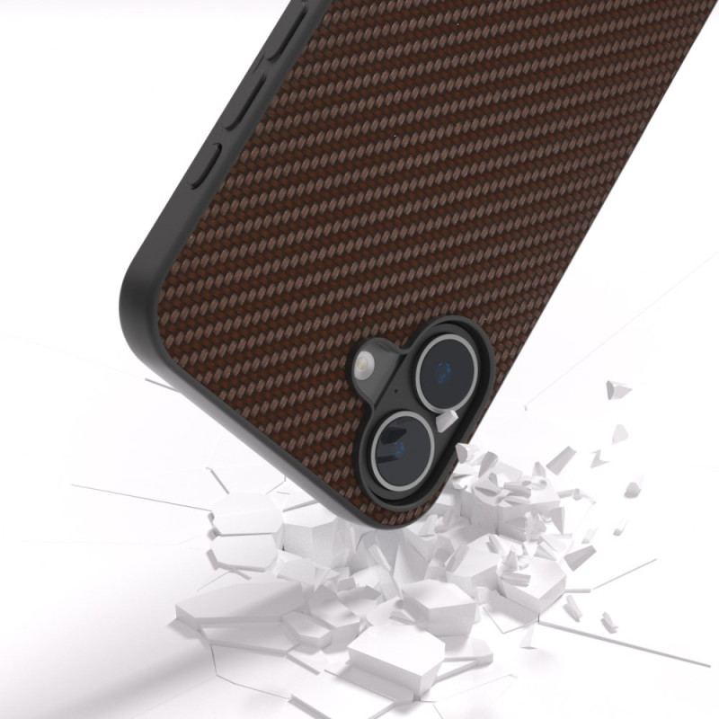 Coque iPhone 16 Texture Fibre de Carbone ABEEL