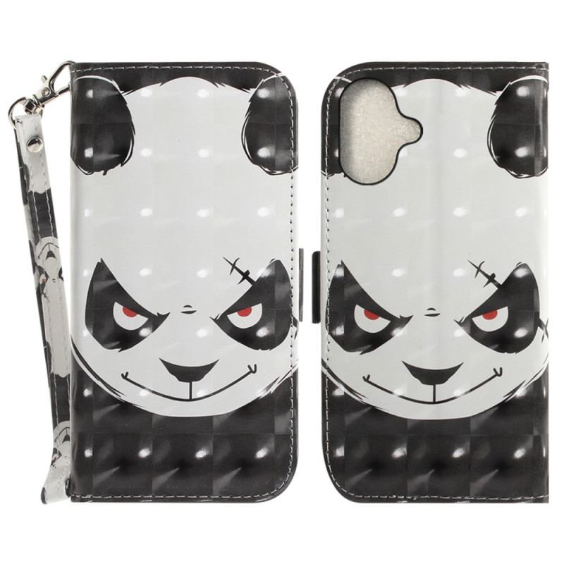 Housse iPhone 16 Angry Panda à Lanière