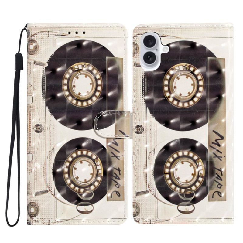 Housse iPhone 16 Cassette à Lanière