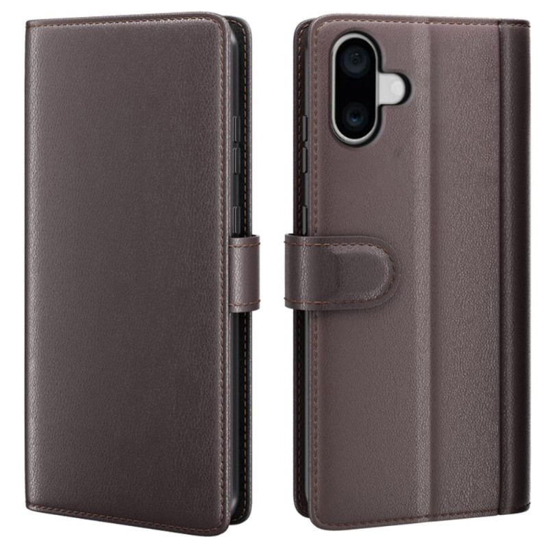 Housse iPhone 16 Cuir Véritable