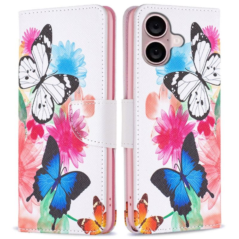 Housse iPhone 16 Deux Papillons