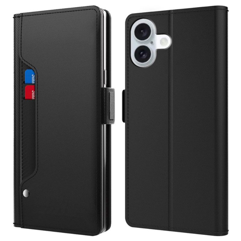 Housse iPhone 16 Miroir et Porte-Cartes