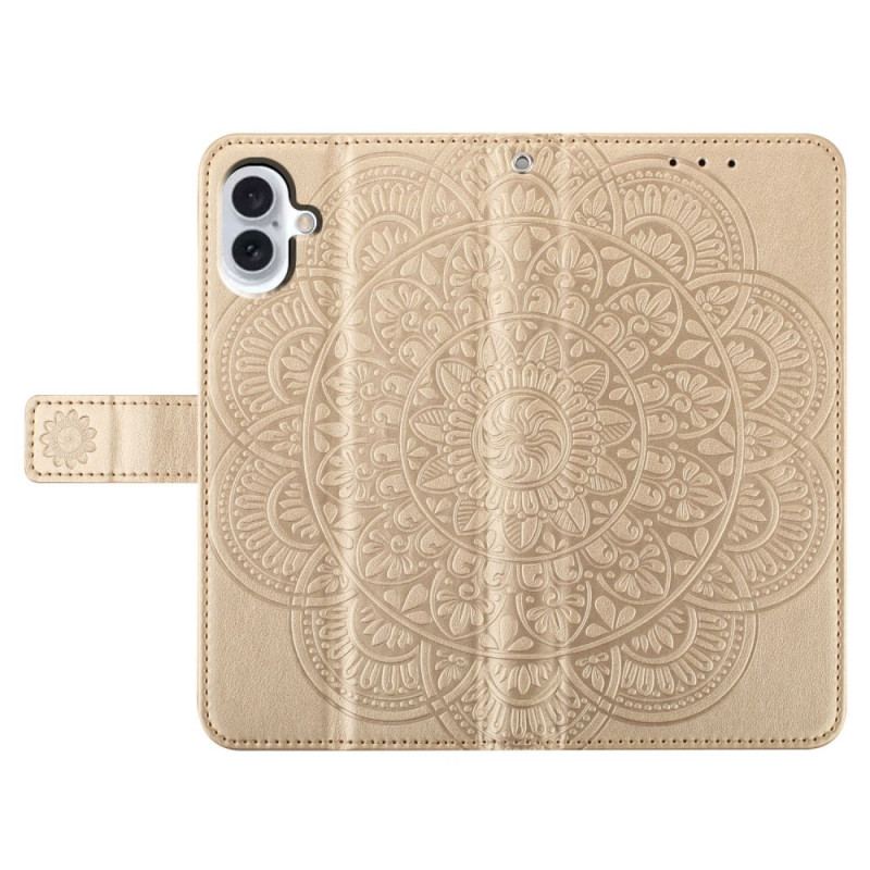 Housse iPhone 16 Motif Mandala à Lanière