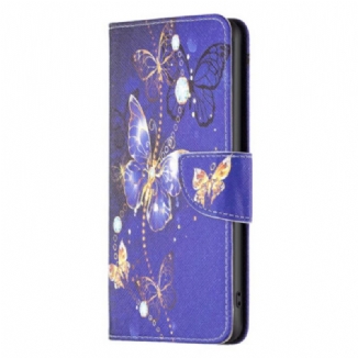 Housse iPhone 16 Papillons sur Fond Violet