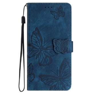 Housse iPhone 16 Portefeuille Motif Papillons