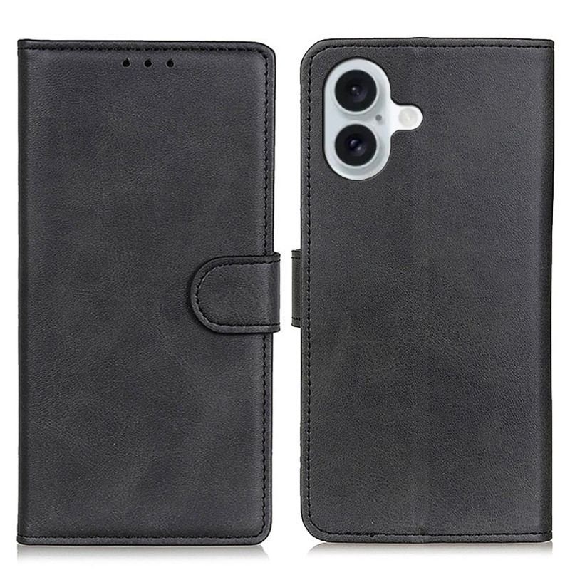 Housse iPhone 16 Simili Cuir Mat