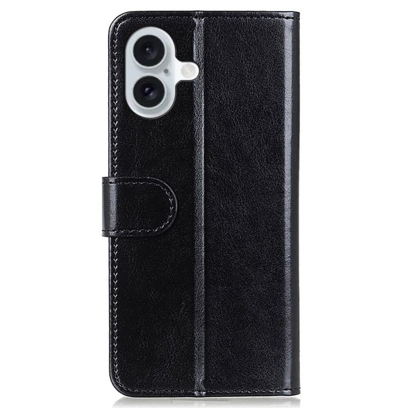 Housse iPhone 16 Simili Cuir Verni