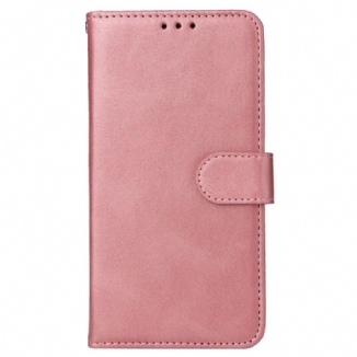 Housse iPhone 16 Style Cuir Uni à Lanière