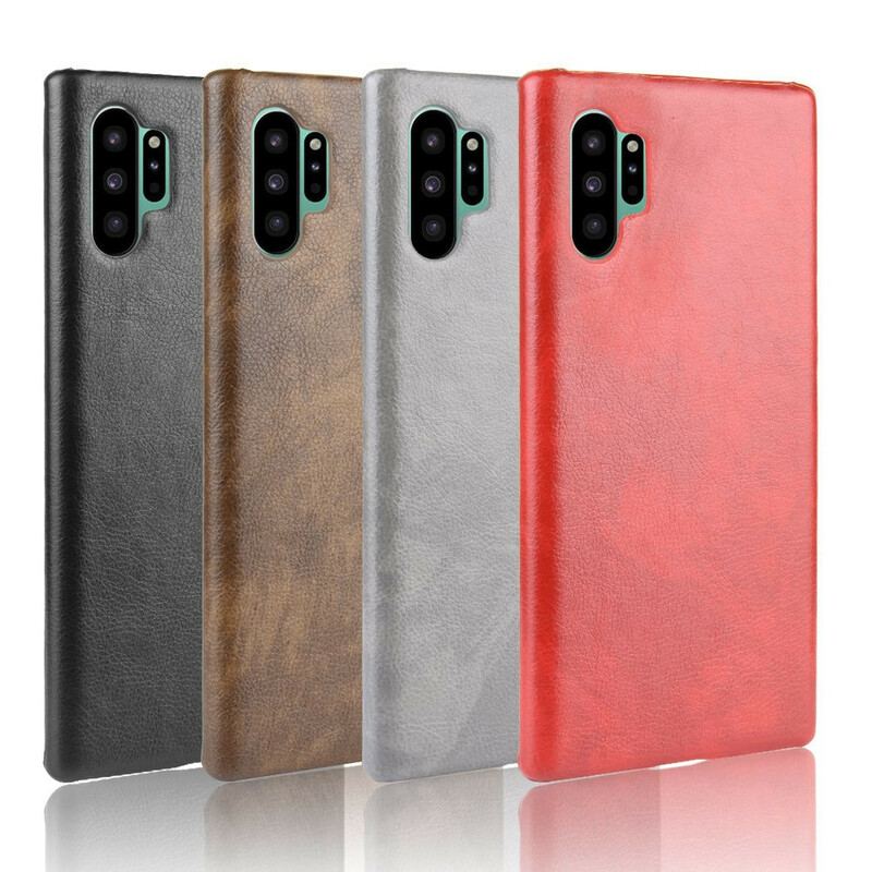 Coque Samsung Galaxy Note 10 Plus Effet Cuir Litchi Classique