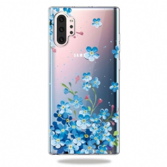 Coque Samsung Galaxy Note 10 Plus Fleurs Bleues