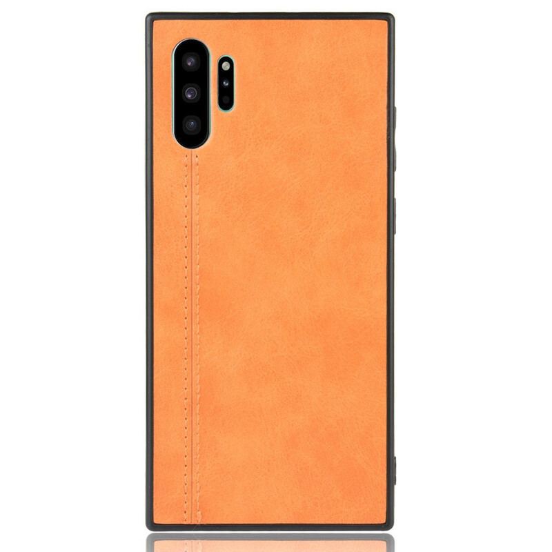 Coque Samsung Galaxy Note 10 Plus Style Cuir Coutures