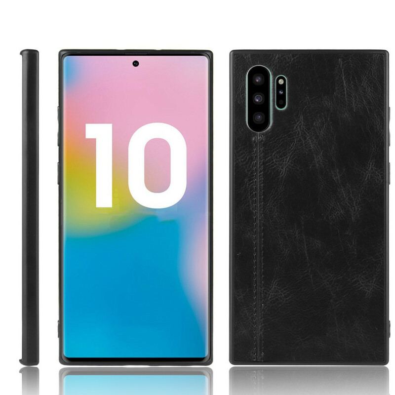 Coque Samsung Galaxy Note 10 Plus Style Cuir Coutures