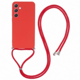 Coque à Cordon Samsung Galaxy A55 5G Rouge