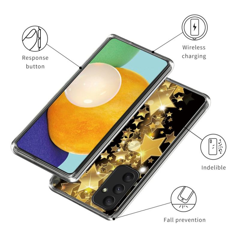 Coque Samsung Galaxy A55 5G Étoiles dorées